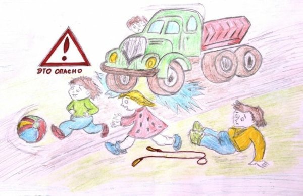 Рисунок на тему каникулы без ДТП