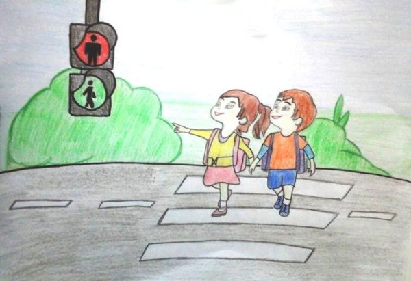 Рисунок на тему дорожно транспортное происшествие