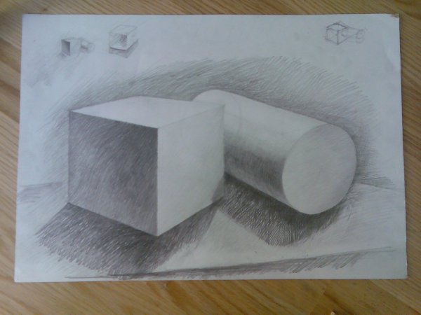 Цилиндр рисование объемных тел