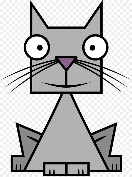 Котик из геометрических фигур