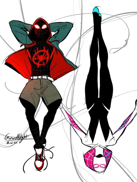 Человек-паук Майлз Моралес и Гвен