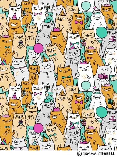 Котики нарисованные много