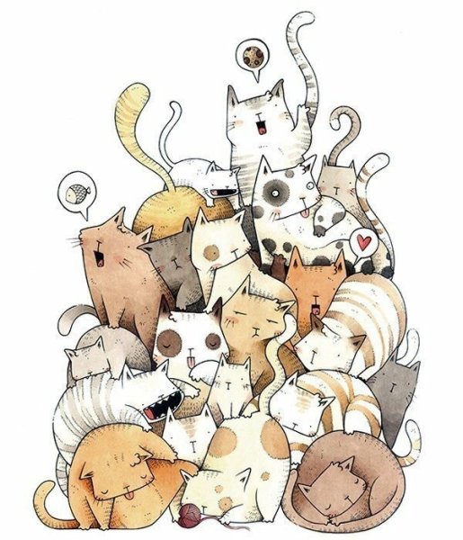 Много котов арт
