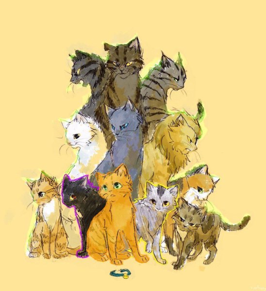 Коты Воители синяя звезда и Пестролистая