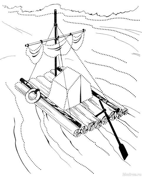 Плот раскраска для детей