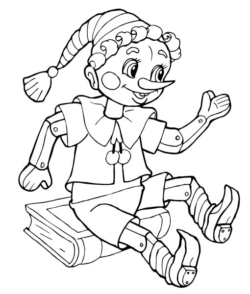 Раскраски золотой ключик или приключения Буратино Пьеро