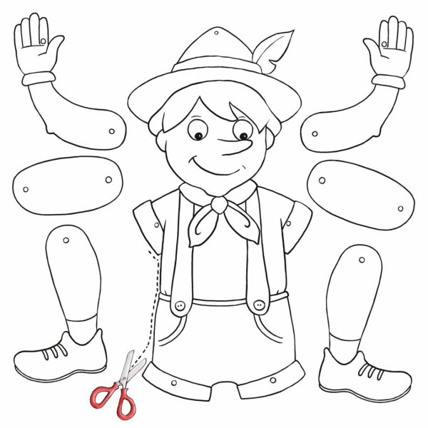 Герои сказки золотой ключик рисунки