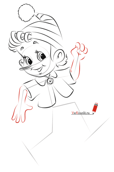 Буратино кукла рисунок