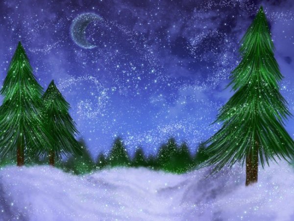 Сказочная елка в лесу