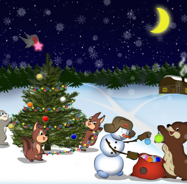 Новый год в лесу у зверей