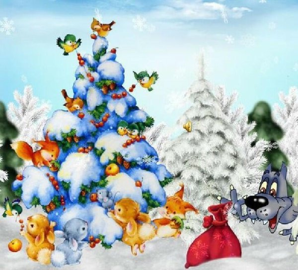 Сказочный зимний лес для детей