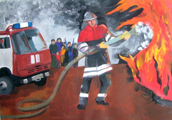 Рисунок на тему "пожарная безопастность"