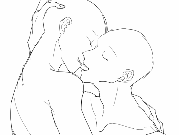 Позы для рисования поцелуй