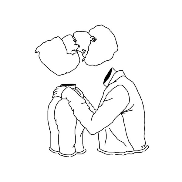 Два человека рисунок