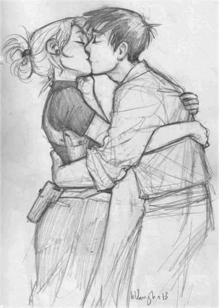 Влюбленные рисунок