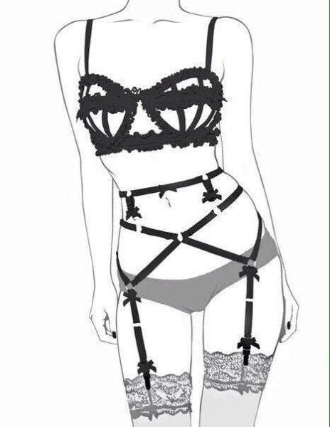 Эскиз женского тела в белье