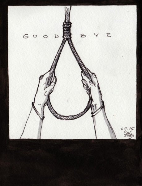 Суицид рисунки карандашом для срисовки
