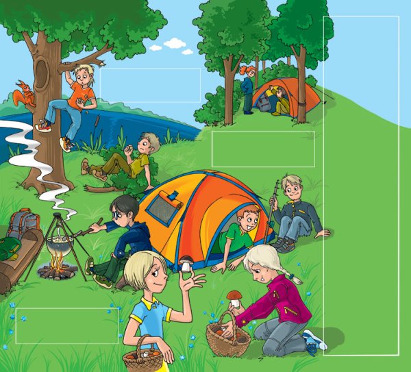 Дети в походе