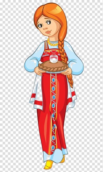 Рисунок русской девушки