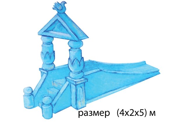 Ледяная горка на прозрачном фоне