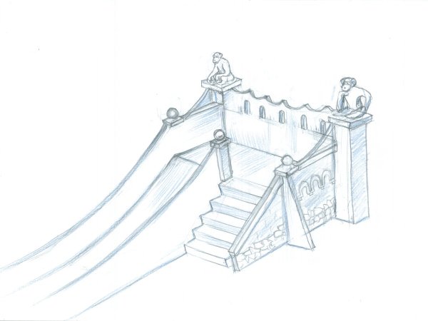 Ледяной городок рисунок