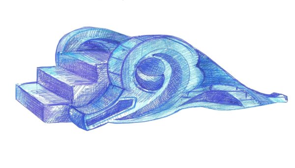 Рисование горка зимой