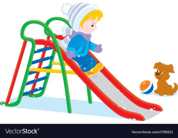 Снежная горка картинка для детей