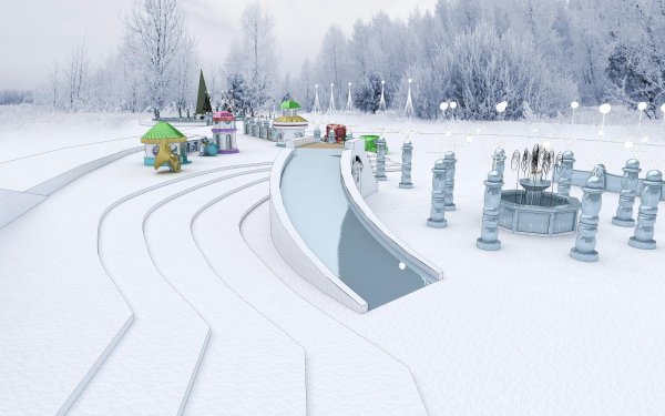 Снежный склон вектор