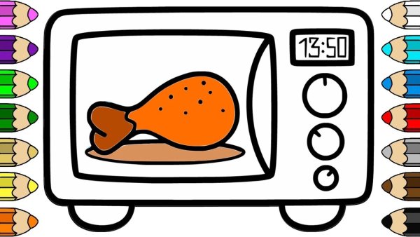 Микроволновка рисунок для детей