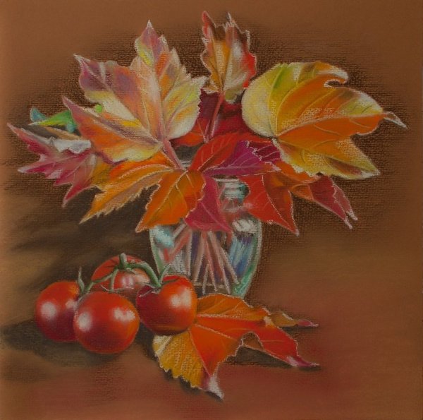 Осенний букет пастелью