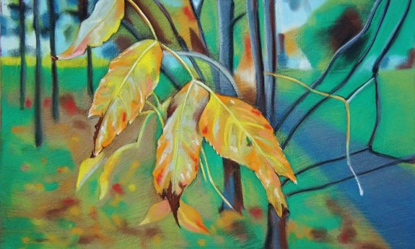 Осенние листья пастелью
