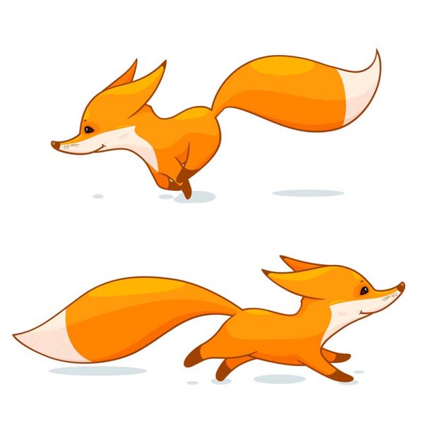 Лисичка бежит рисунок