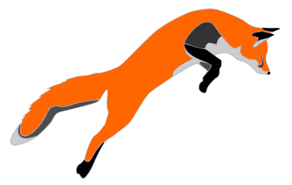 Лиса в прыжке