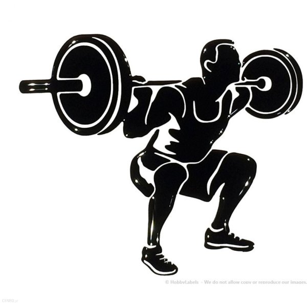 Приседание со штангой эмблема