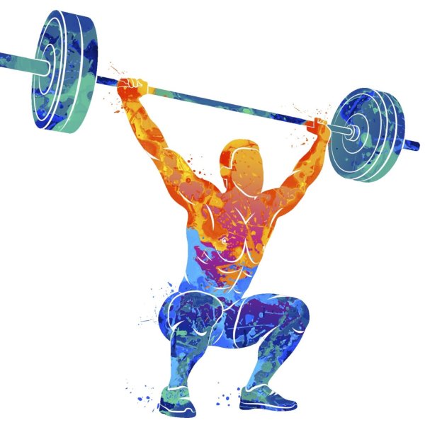 Пауэрлифтинг штангист вектор
