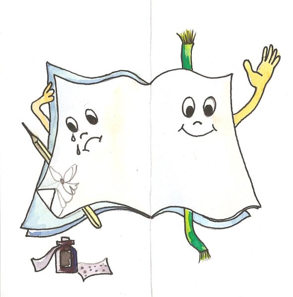 Порванная книга рисунок