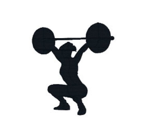 Трафарет штангиста