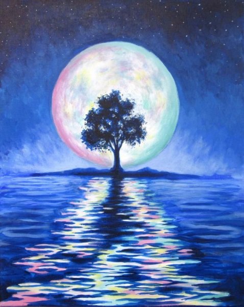 Пейзаж легкий Луна