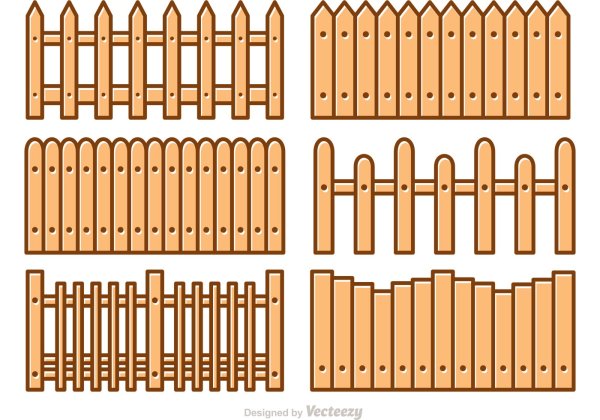 Рисованный деревянный забор