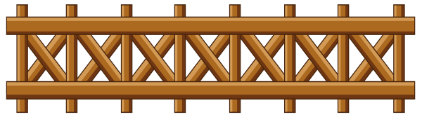 Деревянный забор на прозрачном фоне