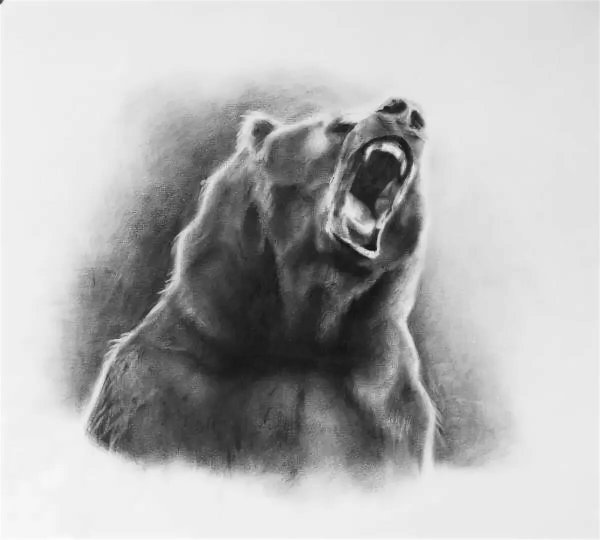 Тату злой медведь