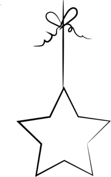 Звезда на елку трафарет
