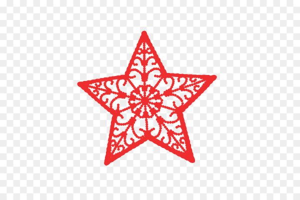 Звезда на елку трафарет