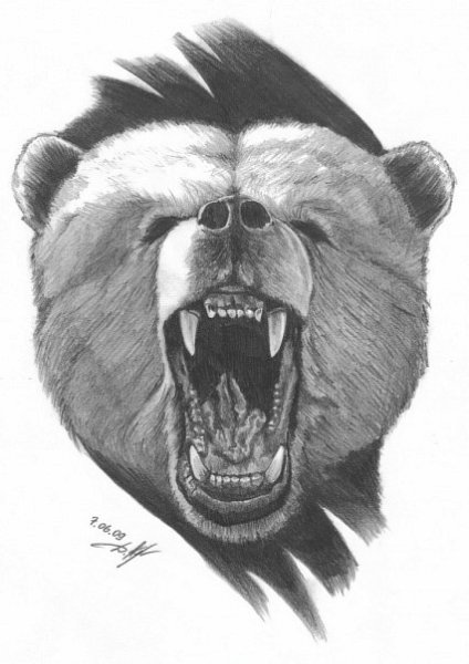 Морда медведя тату