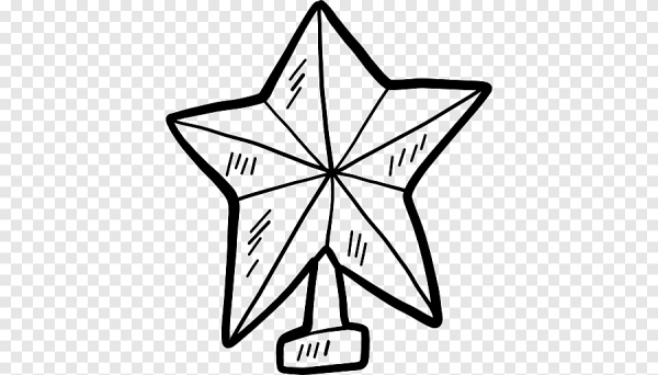 Новогодняя звезда карандашом