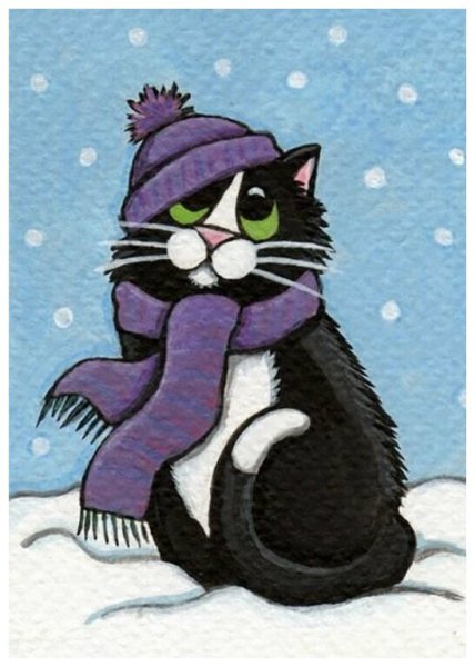 Кошки зимой