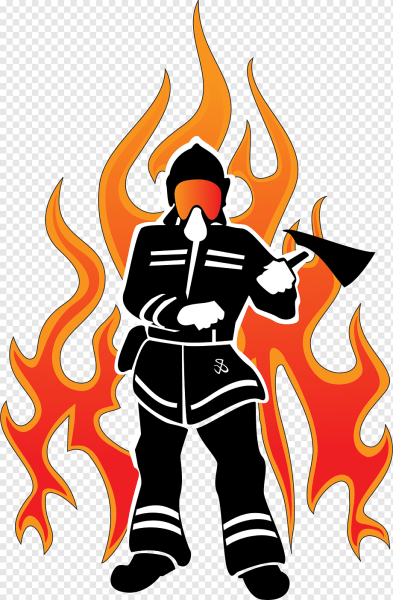 Пожарник рисунок