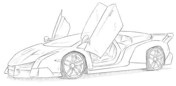 Раскраска Ламборгини Венено