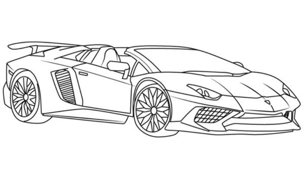 Раскраска Ламборджини авентадор
