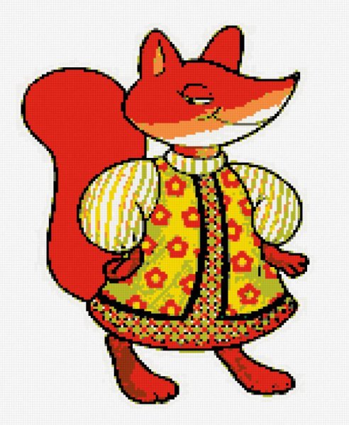 Персонажи сказки Теремок Лисичка